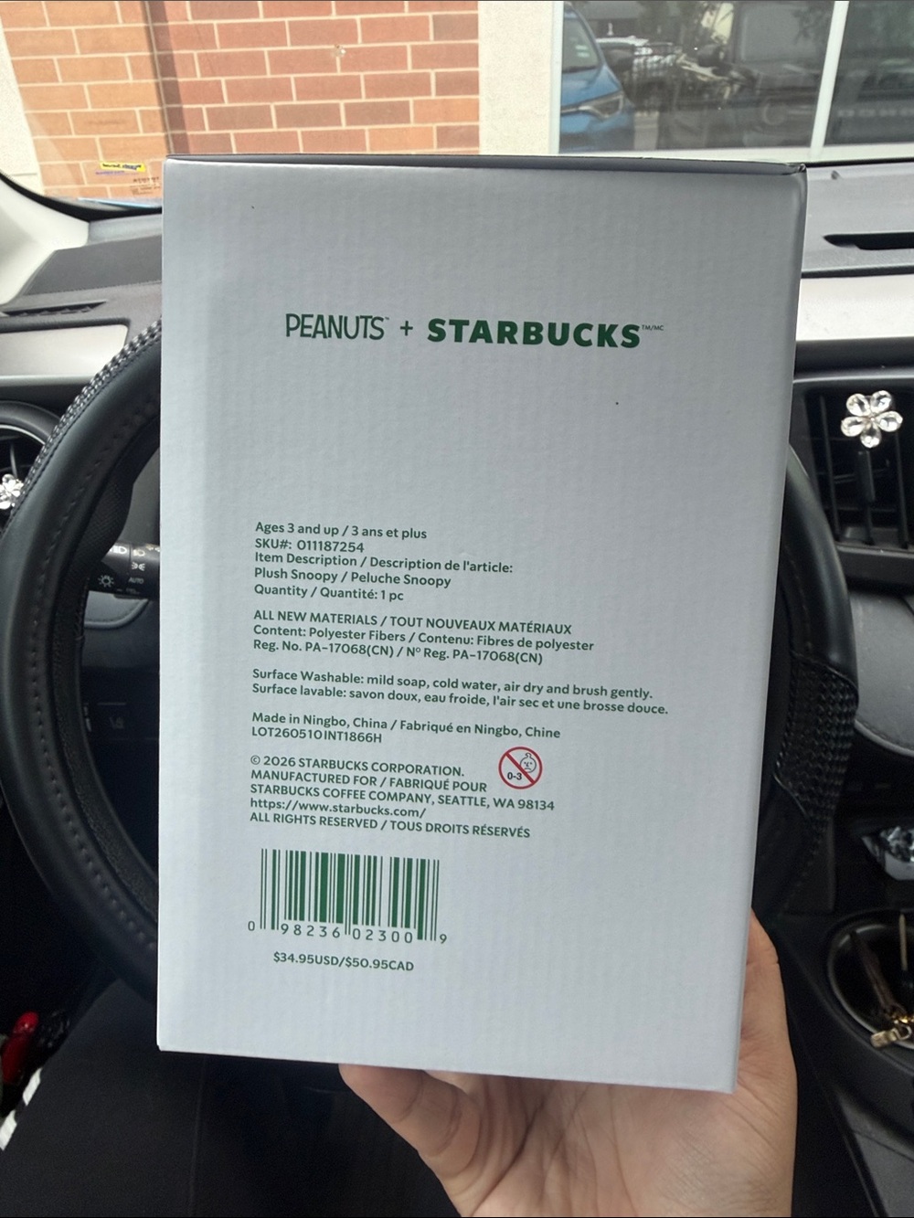 Starbucks x Peanuts Snoopy Plush LIMITED EDITION - Picture 3 of 6